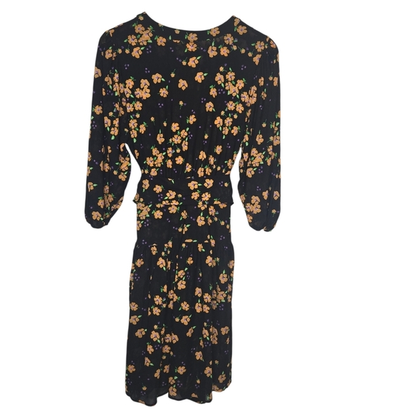 Cabi Womens Fiesta Floral Semi Sheer The Debut Wrap Dress Size Small - Picture 2 of 9